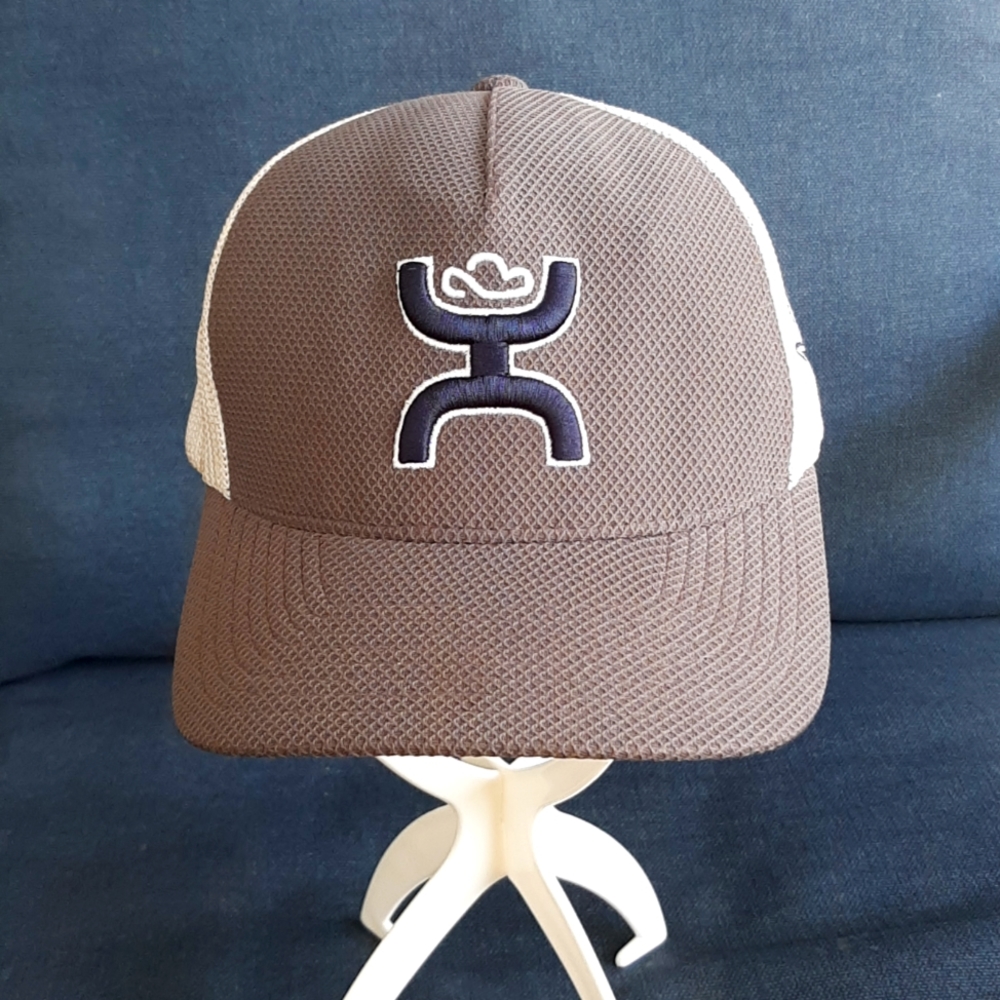 Fitted Size S-M Flex Fit Dallas Cowboys Hooey Trucker Style White Mesh Hat